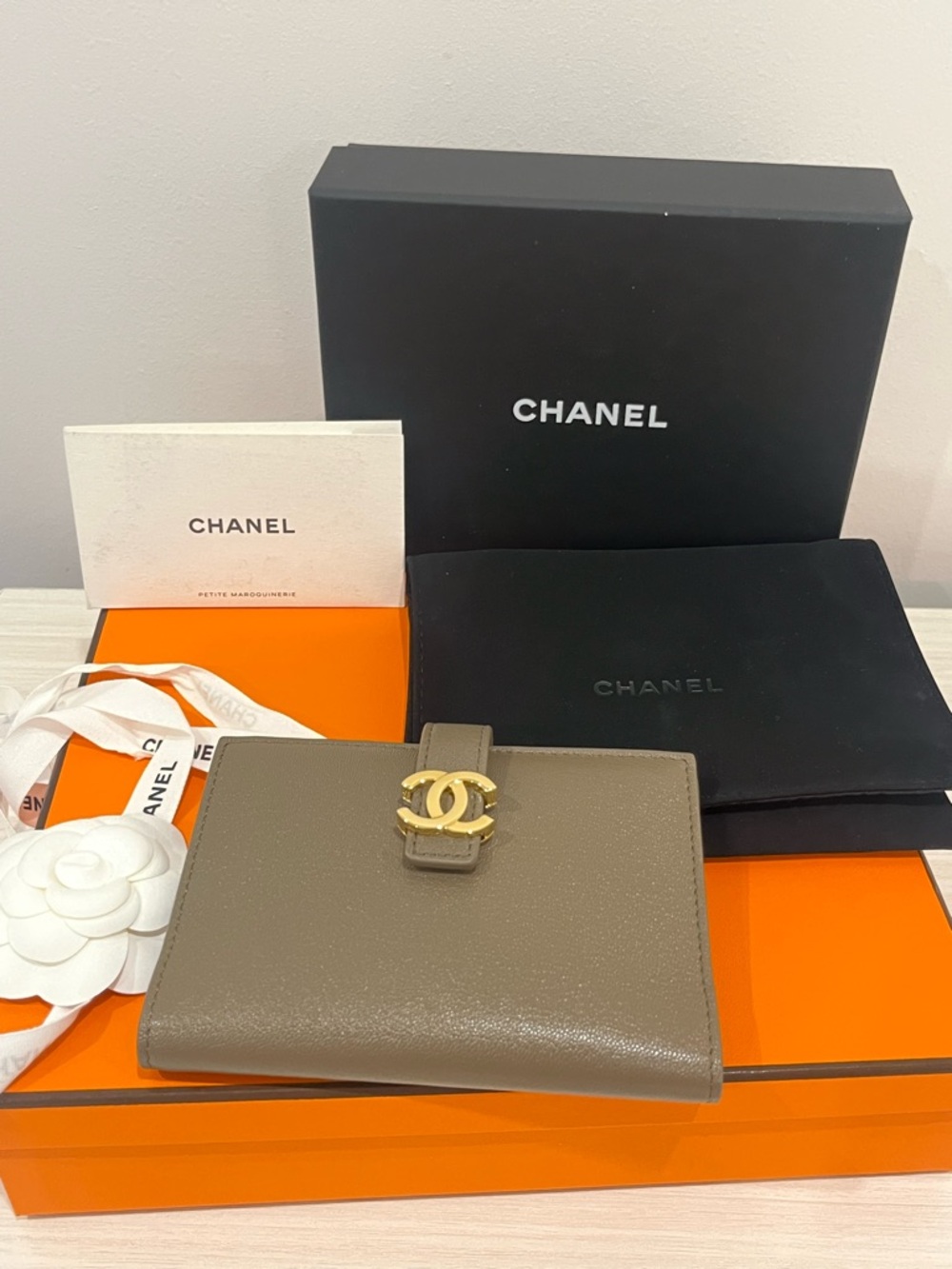 CHANEL Leather CC Turn-Lock Passport Holder w box/receipt/dust bag!New w tag!GWP